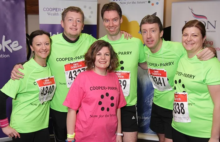 Cooper Parry Derby 10k team from 2013